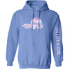 Ski Like A Girl Womens Hoodie Carolina Blue Cotton Candy