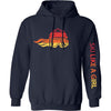 Ski Like A Girl Womens Hoodie Desert Fire
