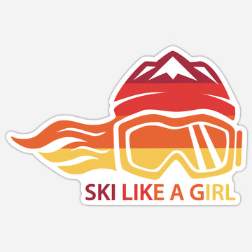 Ski Like A Girl Sticker Desert Fire