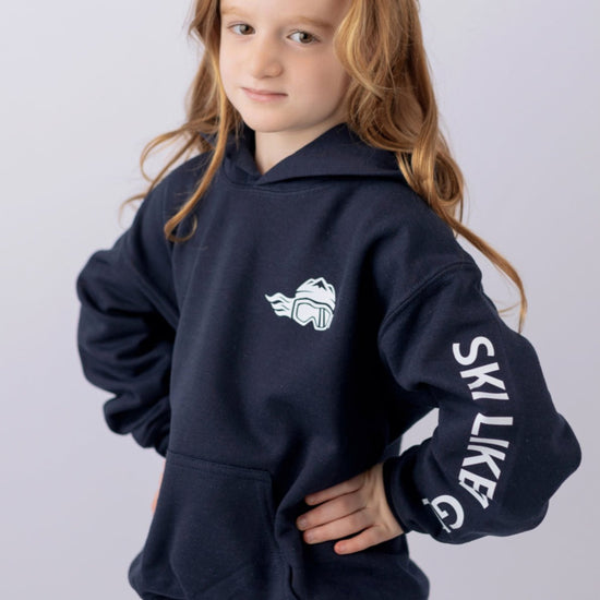 Ski Like A Girl Girls Classic Hoodie - Ski Like A Girl