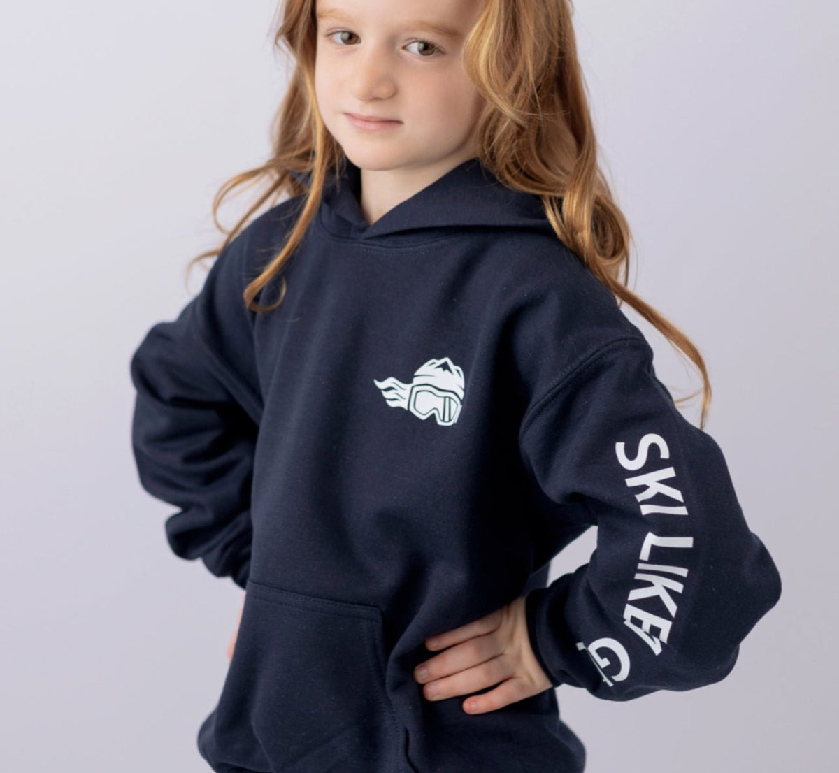Ski Like A Girl Girls Classic Hoodie - Ski Like A Girl