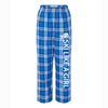 Ski Like A Girl Girls Flannel Pajama Pants Royal Silver Plaid - Ski Like A Girl