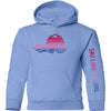Ski Like A Girl Girls Hoodie Carolina Blue Aurora - Ski Like A Girl
