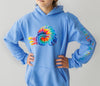 Ski Like A Girl Girls Hoodie Carolina Blue Tie-Dye - Ski Like A Girl