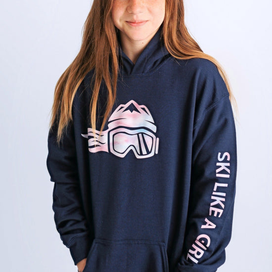 Ski Like A Girl Girls Hoodie Cotton Candy - Ski Like A Girl
