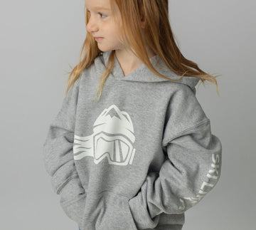 Ski Like A Girl Girls Hoodie Grey - Ski Like A Girl