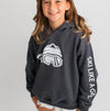 Ski Like A Girl Girls Hoodie Heather Grey - Ski Like A Girl