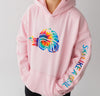 Ski Like A Girl Girls Hoodie Light Pink Tie-Dye - Ski Like A Girl