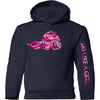 Ski Like A Girl Girls Hoodie Navy Pink Camo - Ski Like A Girl