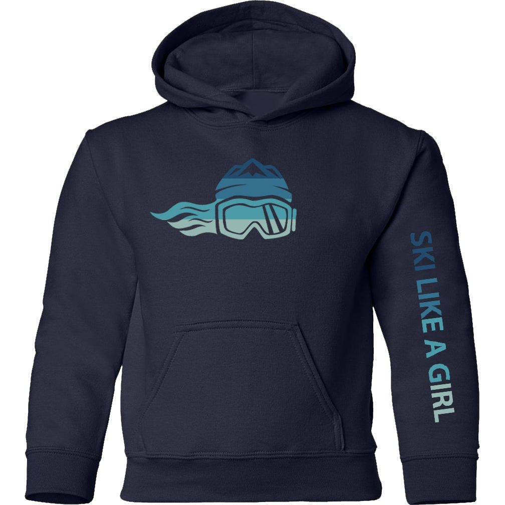 Ski Like A Girl Girls Hoodie Winter Ice - Ski Like A Girl