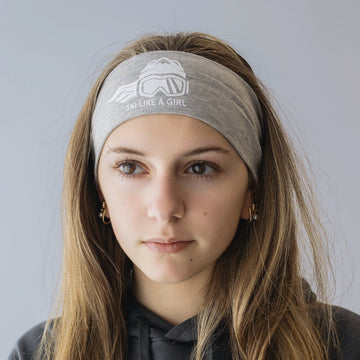 Ski Like A Girl Headband Grey - Ski Like A Girl