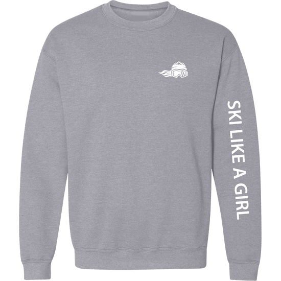 Ski Like A Girl Womens Classic Crewneck - Ski Like A Girl