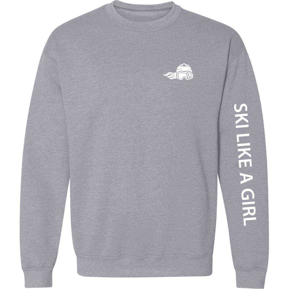 Ski Like A Girl Womens Classic Crewneck - Ski Like A Girl