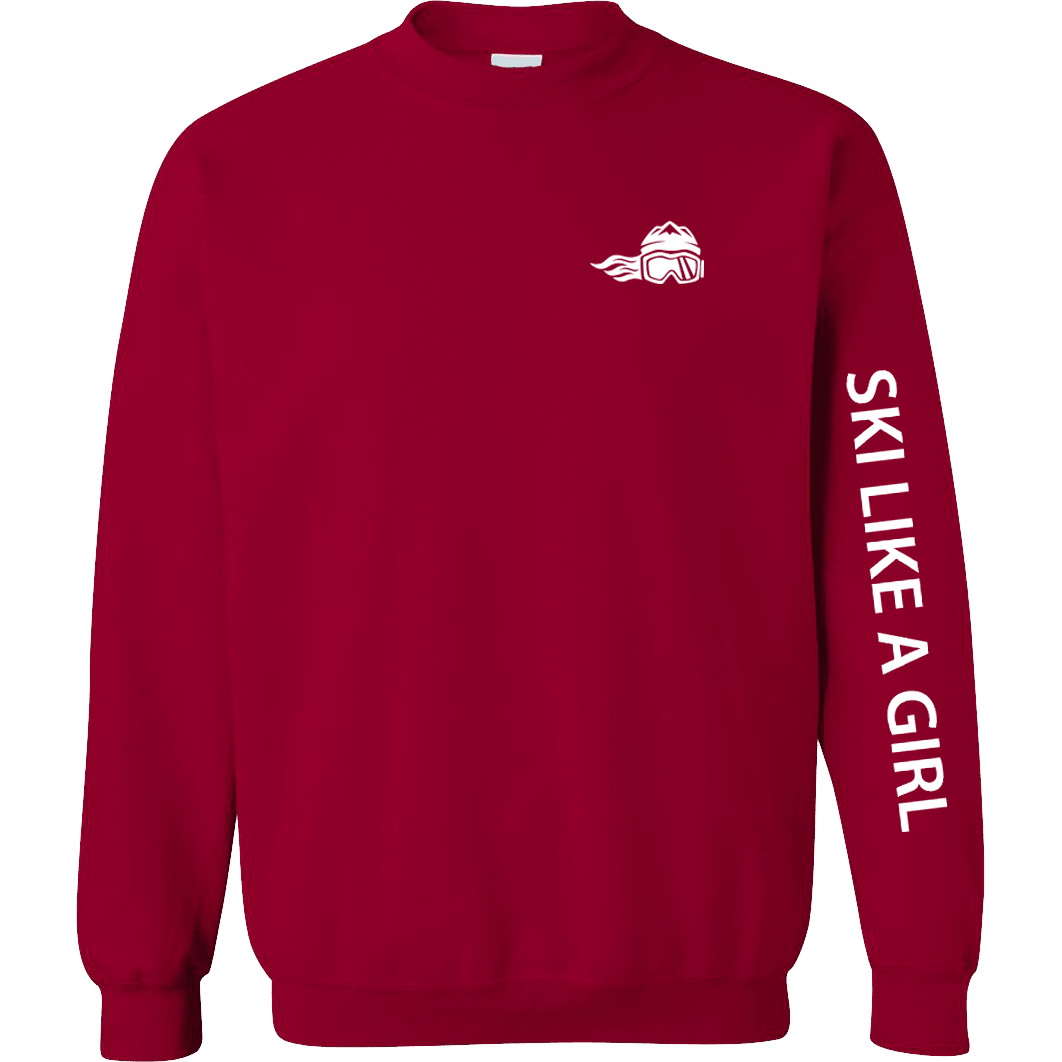 Ski Like A Girl Womens Classic Crewneck - Ski Like A Girl