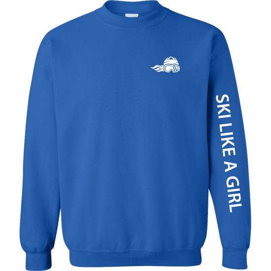 Ski Like A Girl Womens Classic Crewneck - Ski Like A Girl