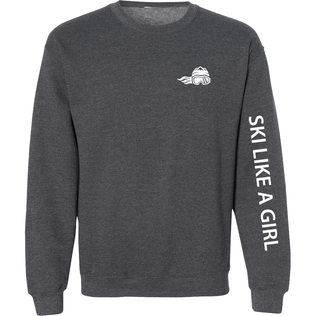 Ski Like A Girl Womens Classic Crewneck - Ski Like A Girl