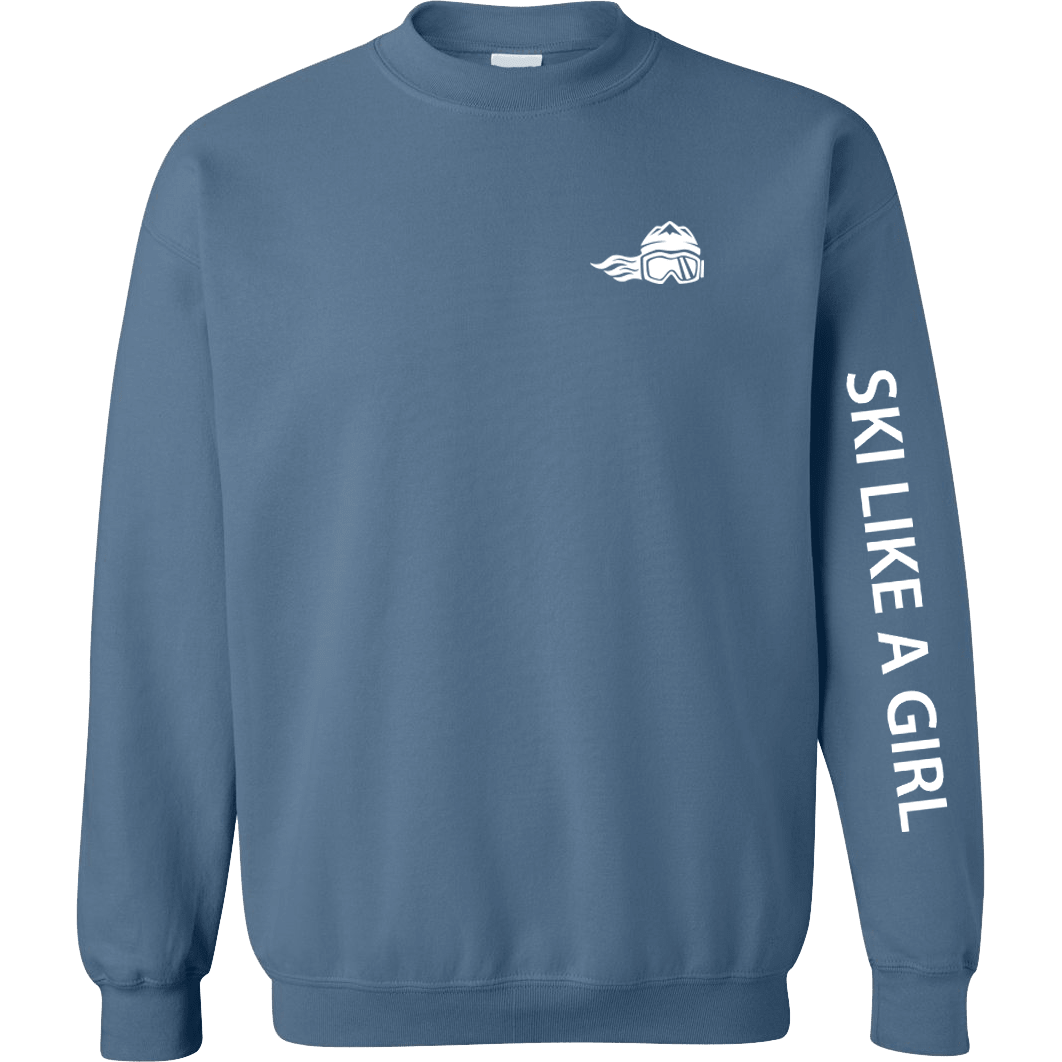 Ski Like A Girl Womens Classic Crewneck - Ski Like A Girl