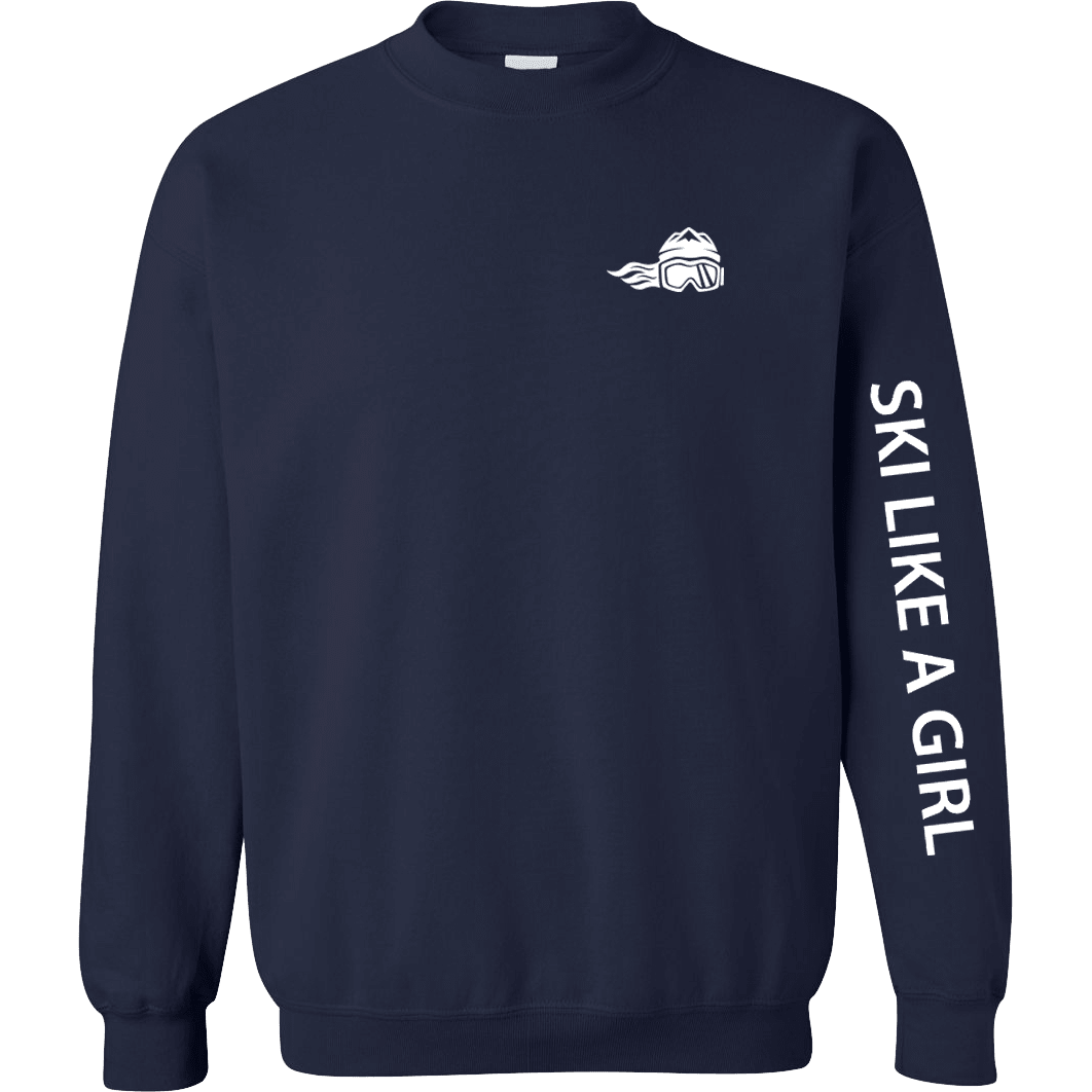 Ski Like A Girl Womens Classic Crewneck - Ski Like A Girl