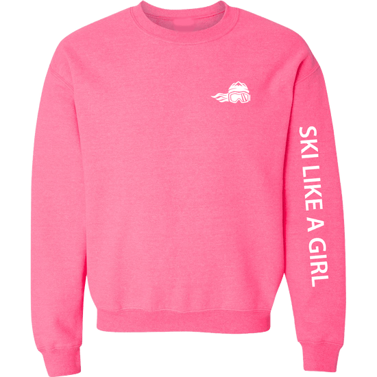Ski Like A Girl Womens Classic Crewneck - Ski Like A Girl