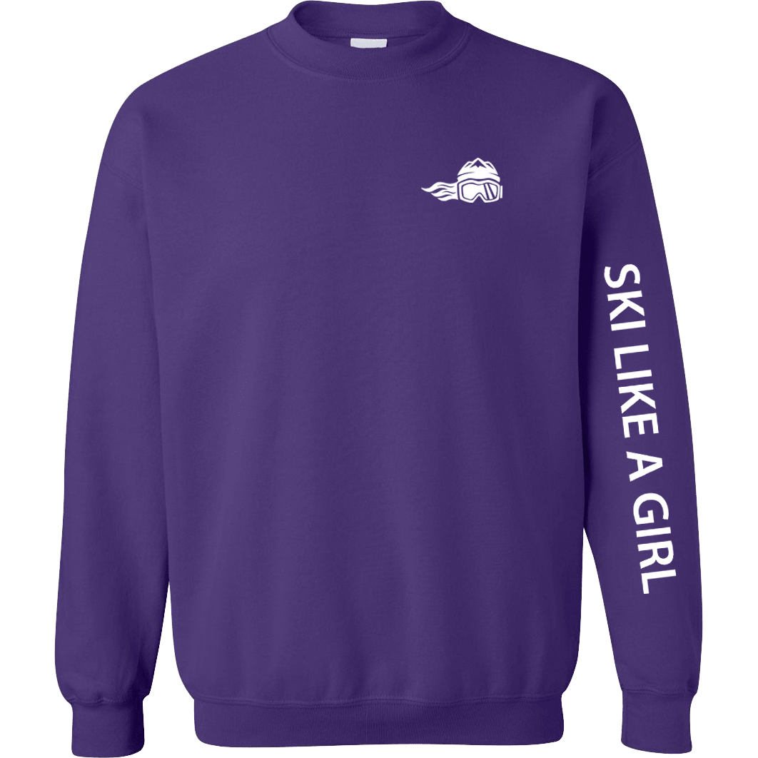 Ski Like A Girl Womens Classic Crewneck - Ski Like A Girl