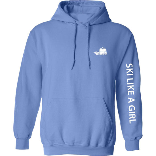 Ski Like A Girl Womens Classic Hoodie - Ski Like A Girl