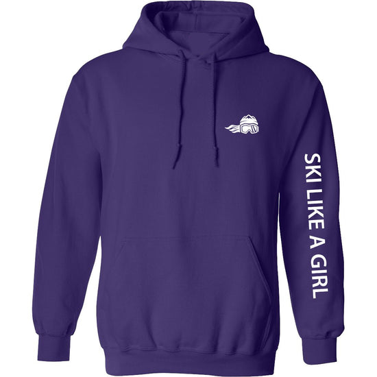 Ski Like A Girl Womens Classic Hoodie - Ski Like A Girl