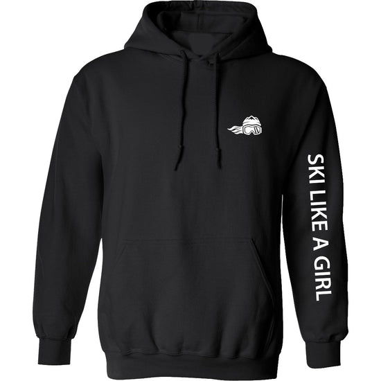 Ski Like A Girl Womens Classic Hoodie - Ski Like A Girl