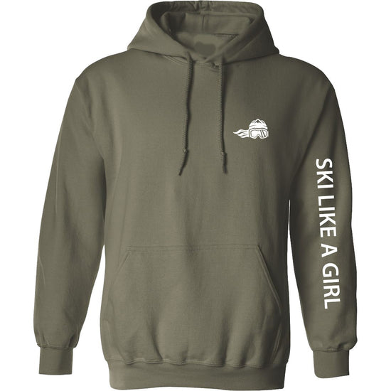 Ski Like A Girl Womens Classic Hoodie - Ski Like A Girl