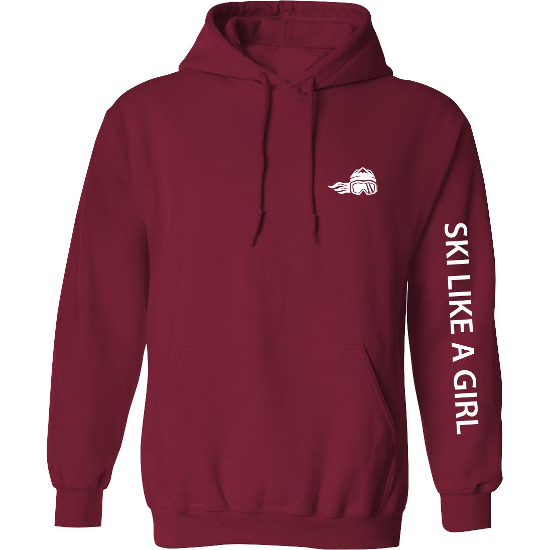 Ski Like A Girl Womens Classic Hoodie - Ski Like A Girl