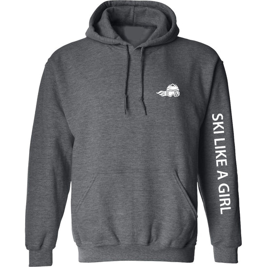 Ski Like A Girl Womens Classic Hoodie - Ski Like A Girl