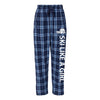 Ski Like A Girl Womens Flannel Pajama Pants Navy Plaid - Ski Like A Girl