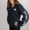 Ski Like A Girl Womens Full-Zip Hoodie Navy Blue - Ski Like A Girl