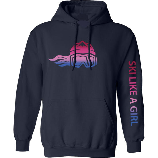 Ski Like A Girl Womens Hoodie Aurora - Ski Like A Girl