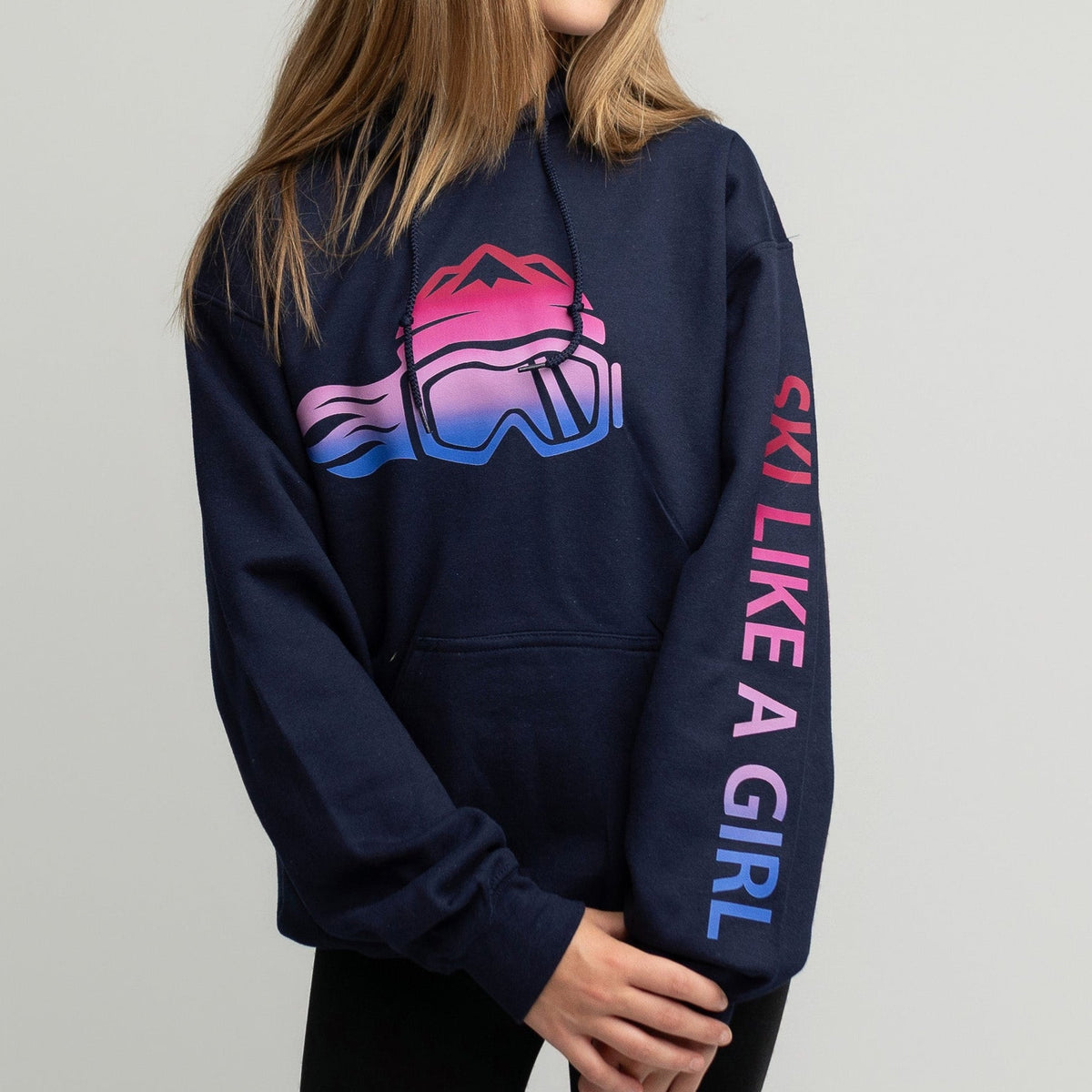 Ski Like A Girl Womens Hoodie Aurora - Ski Like A Girl