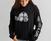 Ski Like A Girl Womens Hoodie Black Grey - Ski Like A Girl
