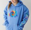 Ski Like A Girl Womens Hoodie Carolina Blue Tie-Dye - Ski Like A Girl