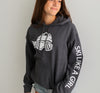 Ski Like A Girl Womens Hoodie Heather Grey - Ski Like A Girl