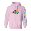 Ski Like A Girl Womens Hoodie Light Pink Tie-Dye - Ski Like A Girl