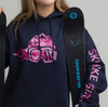 Ski Like A Girl Womens Hoodie Navy Pink Camo - Ski Like A Girl