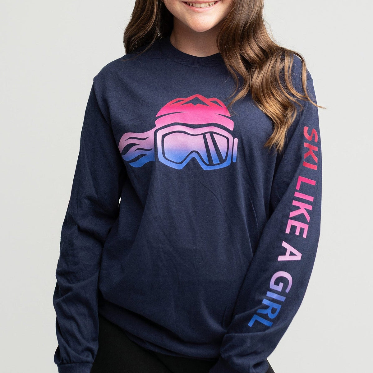 Ski Like A Girl Womens Long Sleeve T-Shirt Aurora - Ski Like A Girl