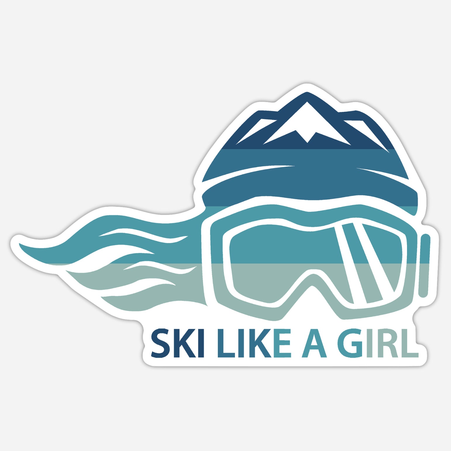 Ski Like A Girl Sticker Winter Ice