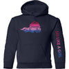 Ski Like A Girl Girls Hoodie Aurora