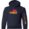 Ski Like A Girl Girls Hoodie Desert Fire