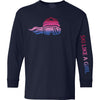 Ski Like A Girl Girls Long Sleeve T-Shirt Aurora
