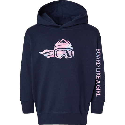Toddler Snowboard Hoodie Cotton Candy - Ski Like A Girl