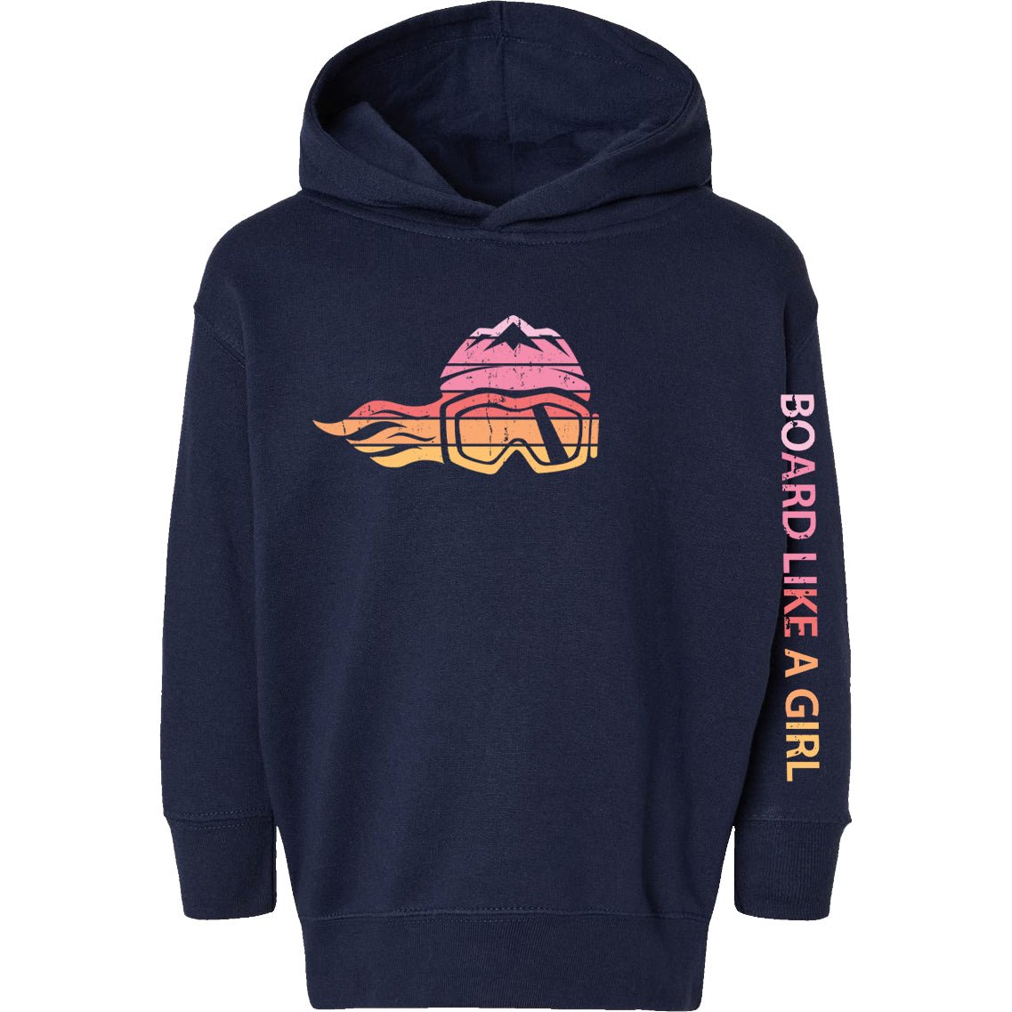 Toddler Snowboard Hoodie Retro Sunset - Ski Like A Girl