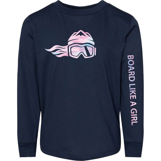 Toddler Snowboard Long-Sleeve T-Shirt Cotton Candy - Ski Like A Girl