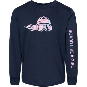 Toddler Snowboard Long-Sleeve T-Shirt Cotton Candy - Ski Like A Girl