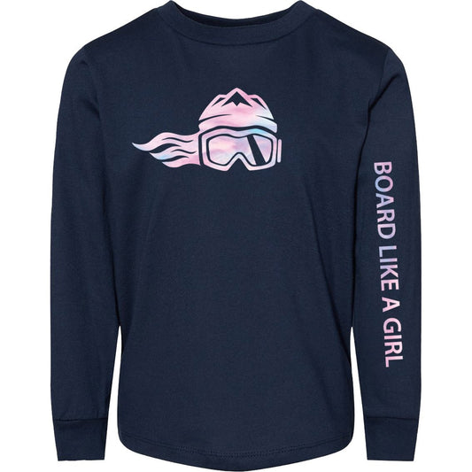 Toddler Snowboard Long-Sleeve T-Shirt Cotton Candy - Ski Like A Girl