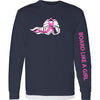 Womens Snowboard Breast Cancer Awareness Long Sleeve T-Shirt - Ski Like A Girl